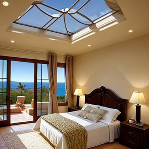 Mediterranean-style-Glass-ceiling-for-bedroom